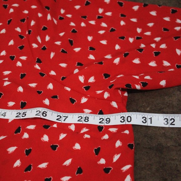 Liz Claiborne Women’s Popover Long Sleeve Tiny Hearts Print Size 3X - Picture 9 of 12